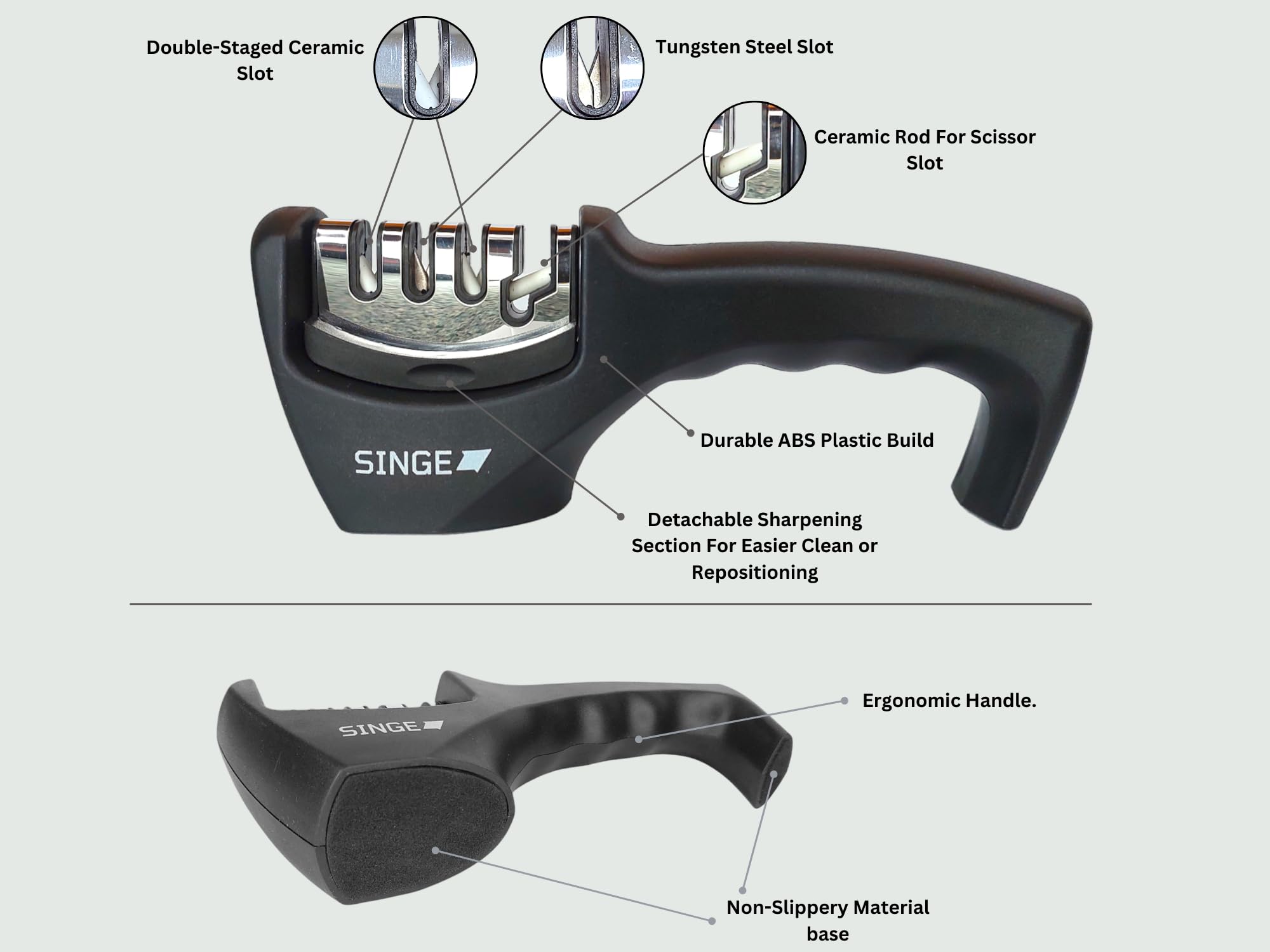 SHARP - meyokun Amazon.com: 4-in-1 Knife and Scissor Manual Sharpening